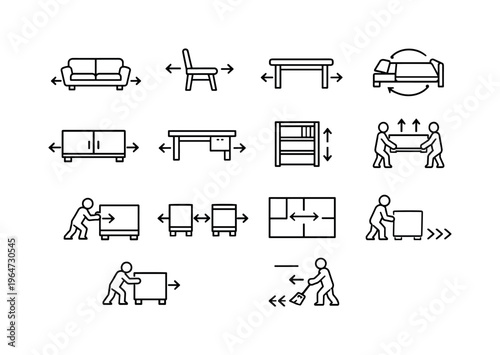 Community Art Workspace. Line icon set of Community Art Workspace: community coworking space, local art exhibition, creative gathering, shared studio desks,