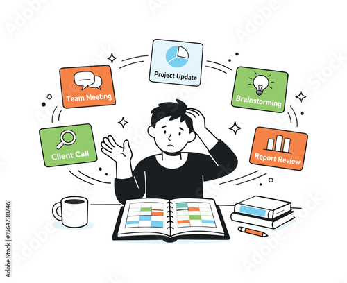 UX testing and feedback represented by interface elements paired with rating stars speech bubbles and indicators suggesting user evaluation. The illustration