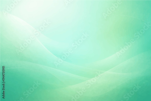 Gentle turquoise and green color abstract background with soft gradients, creating a calming visual experience. The design evokes serenity and tranquility.