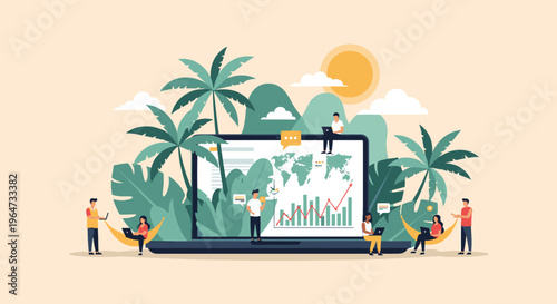 An illustration of a man in casual clothing holding a tablet, conveying a sense of modern technology and everyday life.