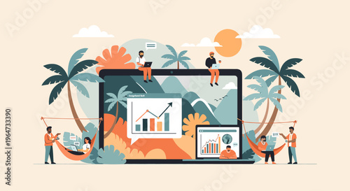 Illustration of a man pulling a rope with an object, conveying effort and action in a stylized modern graphic.