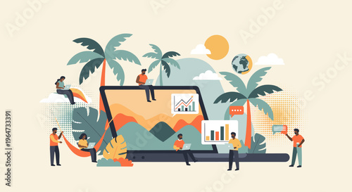 A man in an orange shirt painting a wall with a brush, creating a vibrant and artistic atmosphere.