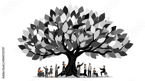 A happy young professional enjoying her morning coffee in a modern office setting.