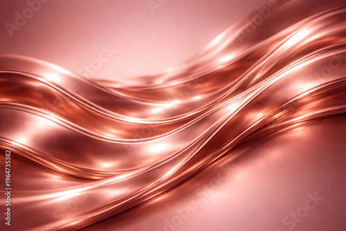 Copper Waves: Fluid lines of polished copper undulate gracefully, reflecting light in a mesmerizing dance of form and texture. It evokes a sense of both elegance and industrial artistry.