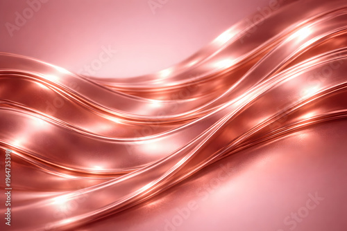 Ethereal Crimson Flow: Abstract artwork features elegant, undulating curves of lustrous crimson, evoking a sense of fluid movement and timeless beauty. 