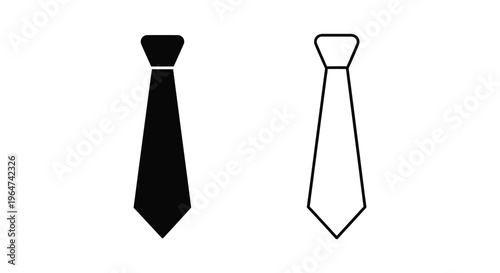 Black and white neckties, necktie, ties Vector