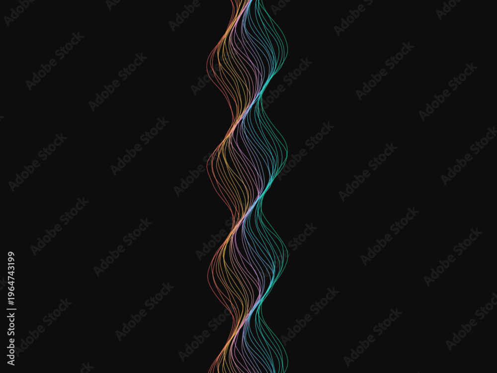Fototapeta premium Flowing Gradient Waves Elegant Minimal Design Template