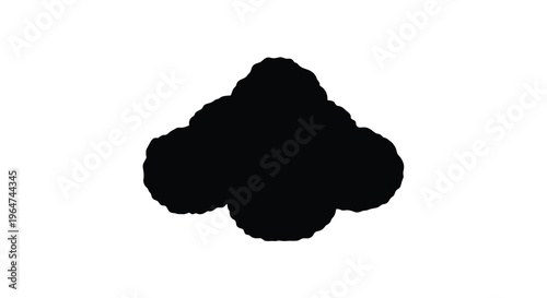 Abstract dark shape against white background a striking silhouette