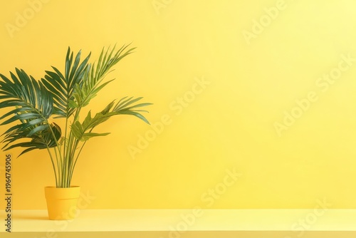 Yellow background, smooth gradient, yellow color, bright light and shadow, flat composition, high-resolution photography