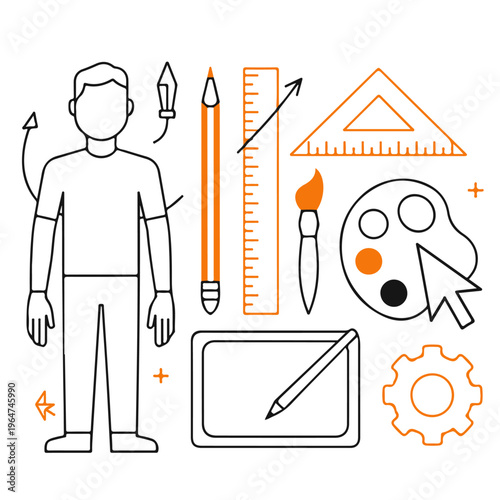 designer editable vector design, tool, equipment, tools, isolated, set, hammer, screwdriver, vector, metal, work, white, wrench, pliers, steel, illustration, icon, dental, construction