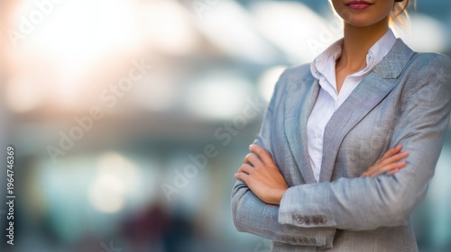 Free Download corporate woman leadership role with blured businessbackground and natural sunlight - GFXLoad