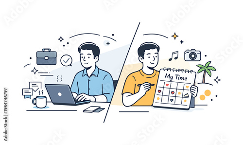 Creative Kids Collaboration. Two children drawing on a large sheet of paper while discussing their ideas and pointing at colorful shapes and doodles. The scene