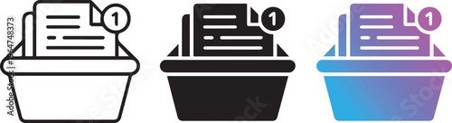 minimalist inbox icon set