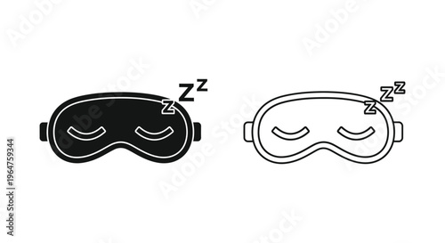 Sleep mask designs for better rest and relaxation Vector