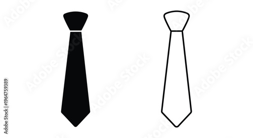 Black and white neckties Vector