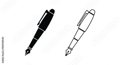 Two pens side by side Vector