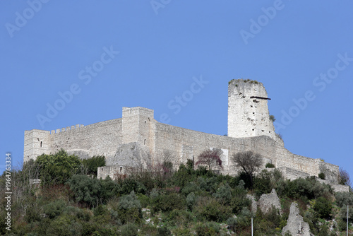 Rocca Janula: Medieval Fortress Ruins and Main Tower in Cassino, Italy