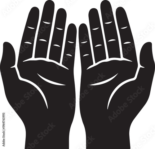 Hands in Prayer Dua Silhouettes for Eid