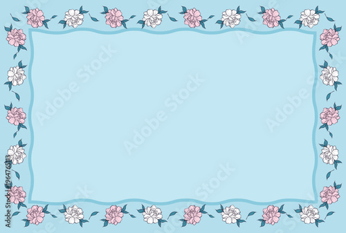Pastel Floral Frame for Wedding Invitations, Baby Shower, and Greeting Cards