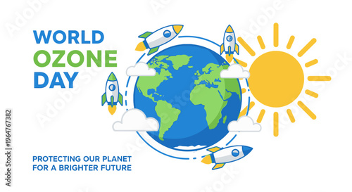 World Ozone Day awareness campaign illustration.