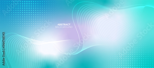 Abstract gradient background with shining lines waves. Shiny moving lines design element. Modern blue gradient flowing wave lines. Technology concept.