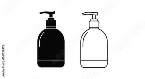 Black and white bottle icons Vector