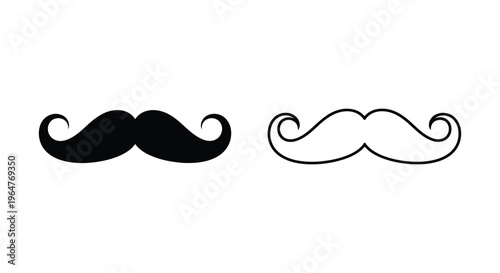 Mustache icon set Vector