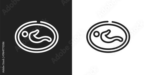 Nursing room icon. Linear black, white icon from airport collection. Outline nursing room vector. Thin line symbol isolated on white and black background