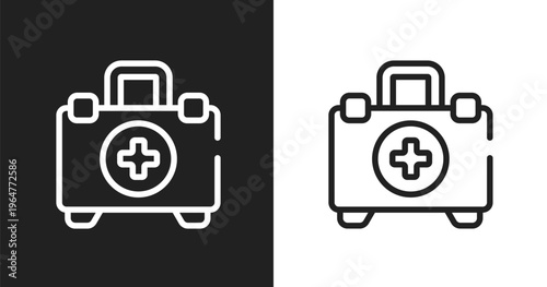 Emergencies icon. Linear black, white icon from soccer collection. Outline emergencies vector. Thin line symbol isolated on white and black background