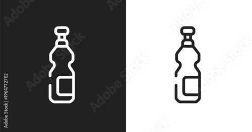 Isotonic icon. Linear black, white icon from sports collection. Outline isotonic vector. Thin line symbol isolated on white and black background