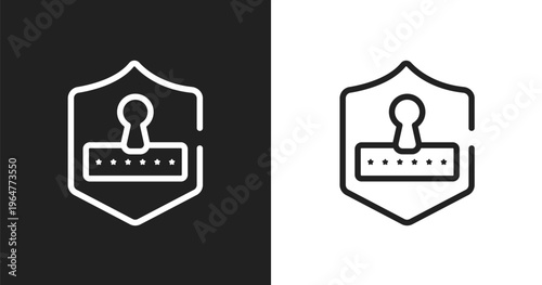 Safety code icon. Linear black, white icon from safety collection. Outline safety code vector. Thin line symbol isolated on white and black background