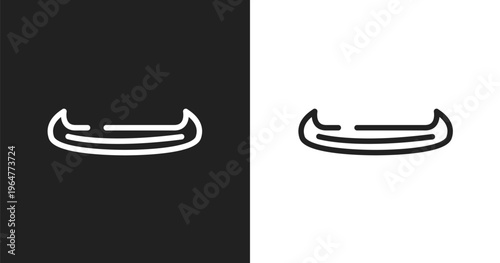 Native american canoe icon. Linear black, white icon from american indigenous signals collection. Outline native american canoe icon vector. Thin line symbol for use on web and mobile apps, logo,
