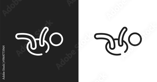 Childcare icon. Linear black, white icon from hotel signals collection. Outline childcare vector. Thin line symbol isolated on white and black background