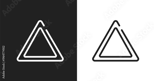 Any bleach icon. Linear black, white icon from laundry instructions collection. Outline any bleach vector. Thin line symbol isolated on white and black background