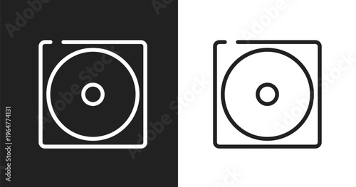 Dry low heat icon. Linear black, white icon from laundry instructions collection. Outline dry low heat vector. Thin line symbol isolated on white and black background