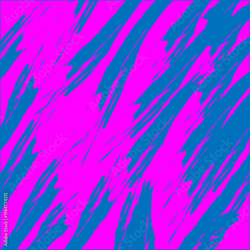 Abstract swirling patterns of vibrant pink and electric blue hues intertwining dynamically