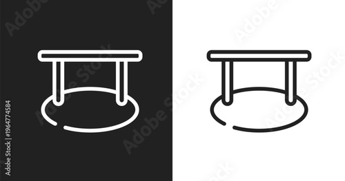 Hanging sign icon. Linear black, white icon from signals collection. Outline hanging sign vector. Thin line symbol isolated on white and black background