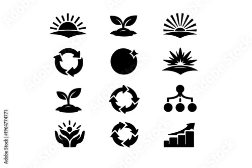 Renewal icon easter cycle new arrows simple black image icons generation diagram