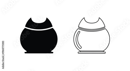 Black and white ancient greek vase illustrations Vector
