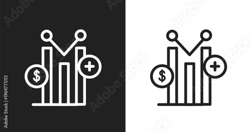 Yield icon. Linear black, white icon from us road signs collection. Outline yield vector. Thin line symbol isolated on white and black background
