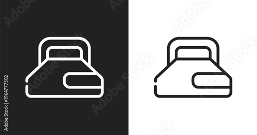 Hair gel icon. Linear black, white icon from hair salon pictograms collection. Outline hair gel vector. Thin line symbol isolated on white and black background