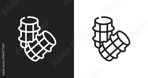 Hair rollers icon. Linear black, white icon from pretty collection. Outline hair rollers vector. Thin line symbol isolated on white and black background