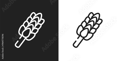 Whisk icon. Linear black, white icon from sauna collection. Outline whisk vector. Thin line symbol isolated on white and black background