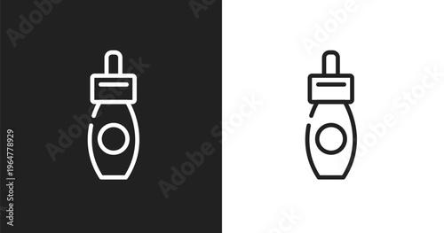 Remover icon. Linear black, white icon from cosmetics collection. Outline remover vector. Thin line symbol isolated on white and black background