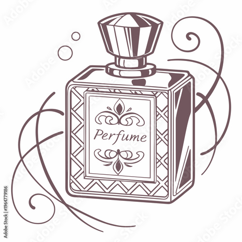 Perfume bottle with decorative fragrance luxury