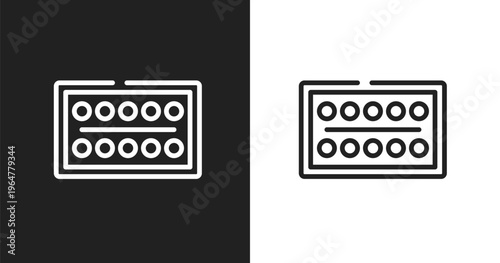 Paints icon. Linear black, white icon from beauty collection. Outline paints vector. Thin line symbol isolated on white and black background
