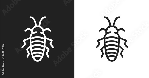 Madagascan icon. Linear black, white icon from insects collection. Outline madagascan vector. Thin line symbol isolated on white and black background