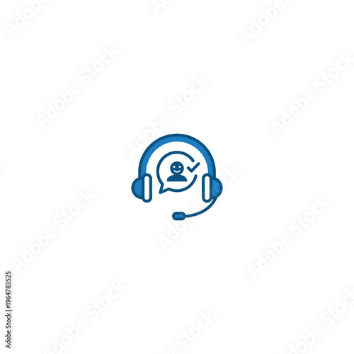 Customer service call center headset icon.