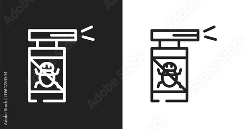 Anti flea icon. Linear black, white icon from pet grooming collection. Outline anti flea vector. Thin line symbol isolated on white and black background