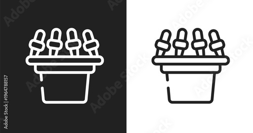 Tribune icon. Linear black, white icon from interview collection. Outline tribune vector. Thin line symbol isolated on white and black background